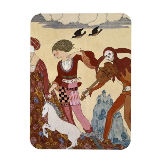 Medieval Scene van Georges Barbier Magneet (Verticaal)