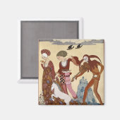 Medieval Scene van Georges Barbier Magneet (Voorkant / Achterkant)