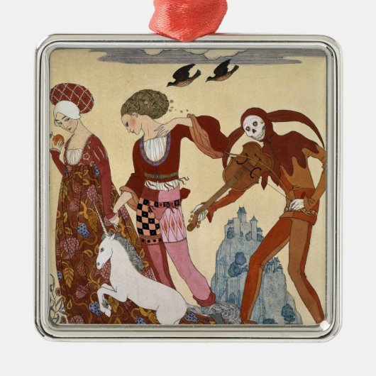 Medieval Scene van Georges Barbier Metalen Ornament (Voorkant)