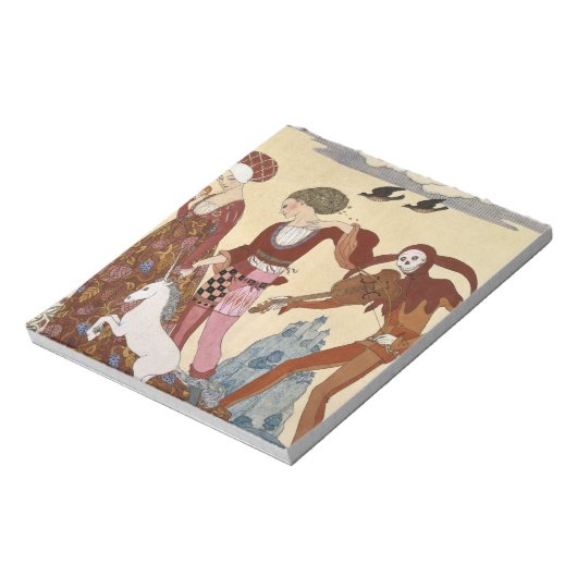 Medieval Scene van Georges Barbier Notitieblok (Linkerzijde)