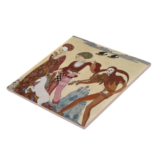 Medieval Scene van Georges Barbier Tegeltje (Zijkant)