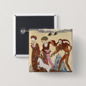 Medieval Scene van Georges Barbier Vierkante Button 5,1 Cm (Voorkant /achterkant)