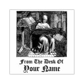 Medieval Scriptorium Monk Sjabloon Rubber Stempel (Afrduk)