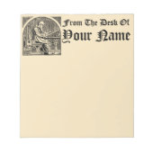 Medieval Scriptorium Scribe Sjabloon Blocnote (Voorkant)