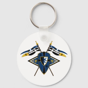 Medieval Shield and Flags Sleutelhanger