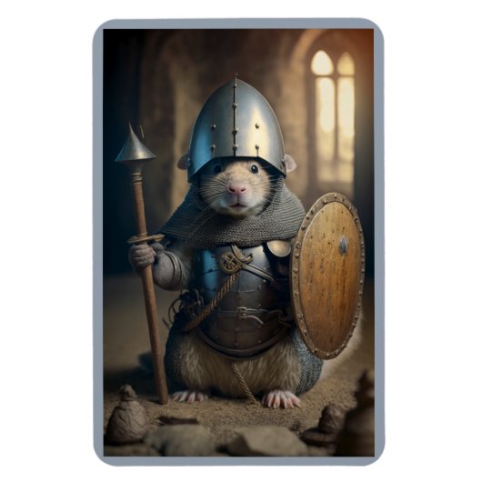 Medieval Shield Rat Magnet Magneet (Verticaal)