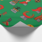 Medieval Shields, Flags en Emblemen Gift Wrap Cadeaupapier (Hoek)