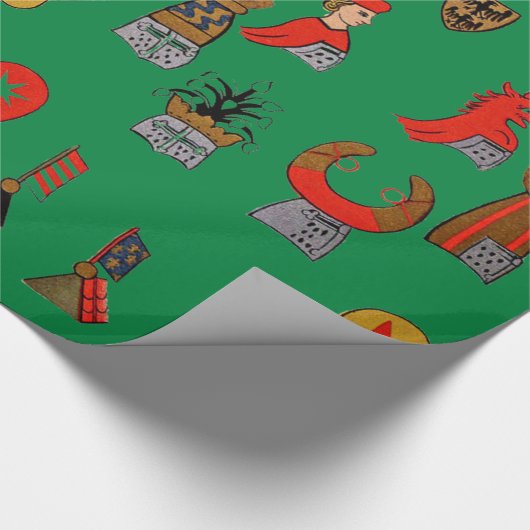 Medieval Shields, Flags en Emblemen Gift Wrap Cadeaupapier (Hoek)