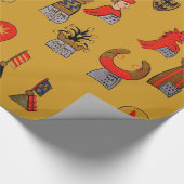 Medieval Shields, Flags en Emblemen Gift Wrap Cadeaupapier (Hoek)