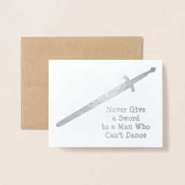 Medieval Silver Sword - Aangepast citaat - Gevoeli Folie Kaarten