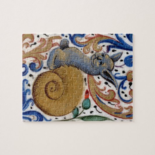 Medieval slak-kattenpuzzel legpuzzel (Horizontaal)