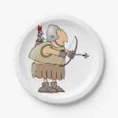 Medieval Soldaat Papieren Bordje (Voorkant)