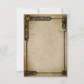 Medieval Sparen de bruid van de Datum Save The Date (Achterkant)