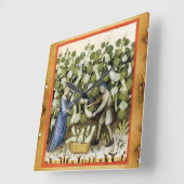 MEDIEVAL SQUASH HARVEST PARCHMENT Squashes Vierkante Klok (Hoek)