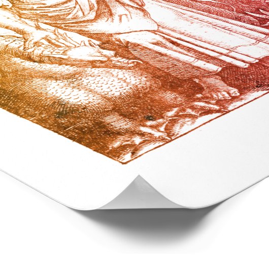 Medieval St. Margaret Renaissance katholiek Saint Poster (Hoek)