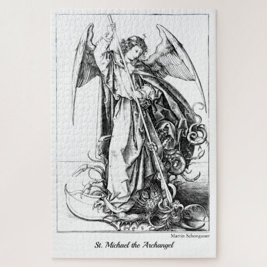 Medieval St. Michael the Archangel Classic Art Legpuzzel (Verticaal)