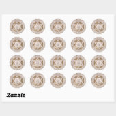 Medieval Star van David Classic Round Sticker (Vel)