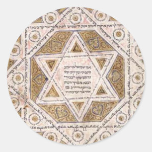 Medieval Star van David Classic Round Sticker