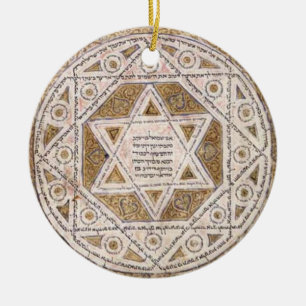 Medieval Star van David Keramisch Ornament
