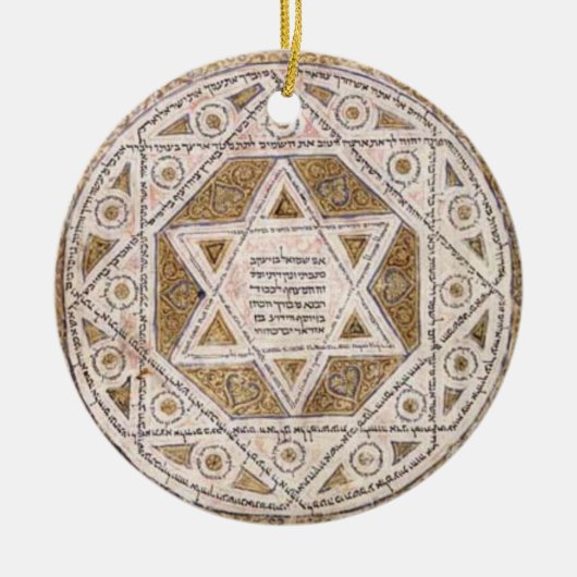 Medieval Star van David Keramisch Ornament (Voorkant)