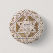 Medieval Star van David Ronde Button 3,2 Cm (Voorkant)