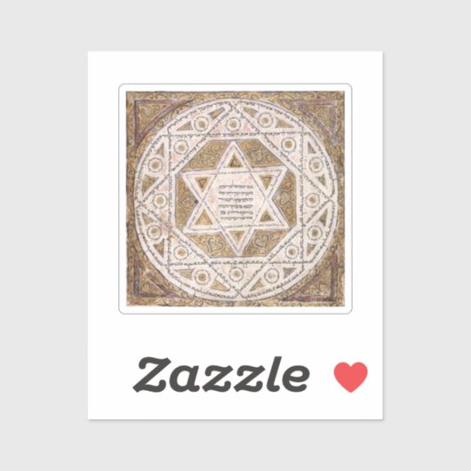 Medieval Star van David Sticker (Vel)