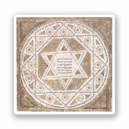 Medieval Star van David Sticker (Voorkant)