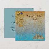 Medieval Storybook Castle Royal Invitation Card Kaart (Voorkant / Achterkant)