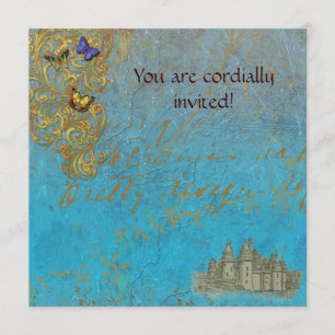 Medieval Storybook Castle Royal Invitation Card Kaart
