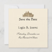 Medieval Storybook Castle Royal Invitation Card Kaart (Achterkant)