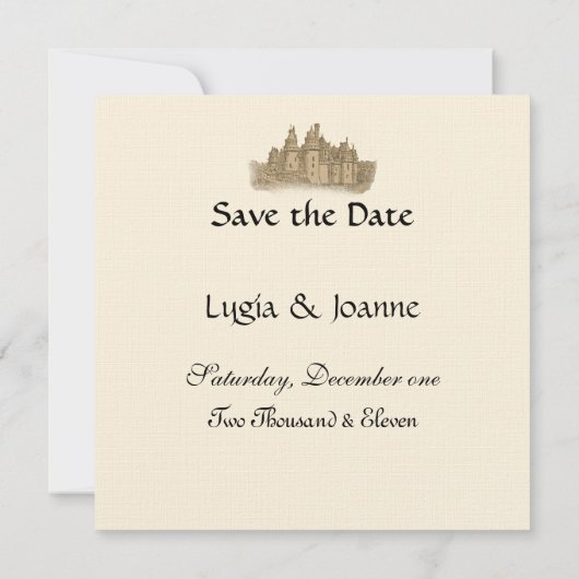 Medieval Storybook Castle Royal Invitation Card Kaart (Achterkant)