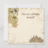 Medieval Storybook Castle Royal Invitation Card Kaart (Voorkant)