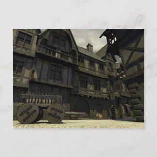 Medieval Street Scene - 2 Briefkaart