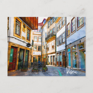Medieval Street - Viseu Portugal Briefkaart