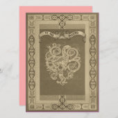 Medieval Style Celtic Pattern Wedding Inviting Kaart (Voorkant / Achterkant)