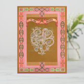 Medieval Style Celtic Pattern Wedding Inviting Kaart (Staand voorkant)