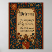 Medieval Style Customizable Welcome Sign Poster (Voorkant)