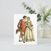 Medieval Style Illustration ~ Lord and Lady Briefkaart (Staand voorkant)
