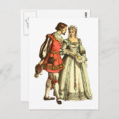 Medieval Style Illustration ~ Lord and Lady Briefkaart (Voorkant / Achterkant)