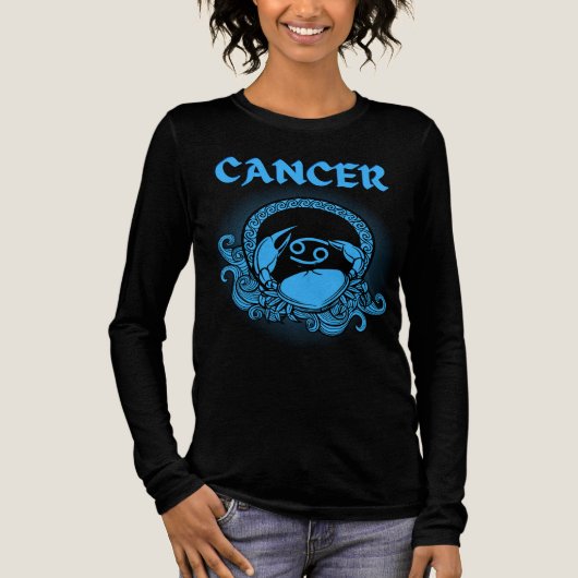 Medieval Style Zodiac Cancer Tri-Blend Shirt (Voorkant)