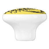 Medieval Sun & Moon Face Keramische Knop (Zijkant)