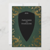 Medieval Sword Elegant Tabletop Gamer Wedding Kaart (Achterkant)