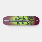 Medieval Sword & Vine Persoonlijk Skateboard (Horizontaal)