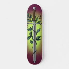 Medieval Sword & Vine  Persoonlijk Skateboard