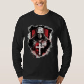 Medieval Templar Knights Crusader T-shirt (Voorkant)