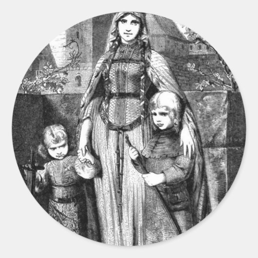 Medieval Times Ronde Sticker (Voorkant)