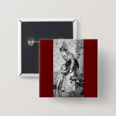 Medieval Times Vierkante Button 5,1 Cm (Voorkant /achterkant)
