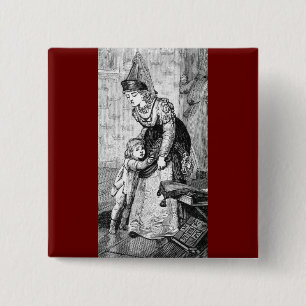 Medieval Times Vierkante Button 5,1 Cm