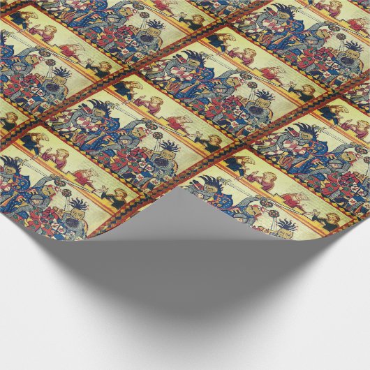 Medieval toernooi cadeaupapier (Hoek)