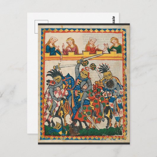 Medieval Tournament, 14e eeuw Briefkaart (Voorkant / Achterkant)